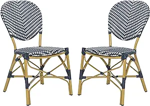 Safavieh PAT4010A-SET2 Outdoor Collection Lisbeth Navy and White French ... - $475.99