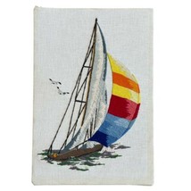 Nautical Sailboat Rainbow Mast Seagulls Vintage Complete 13 x 19 inches - £59.34 GBP
