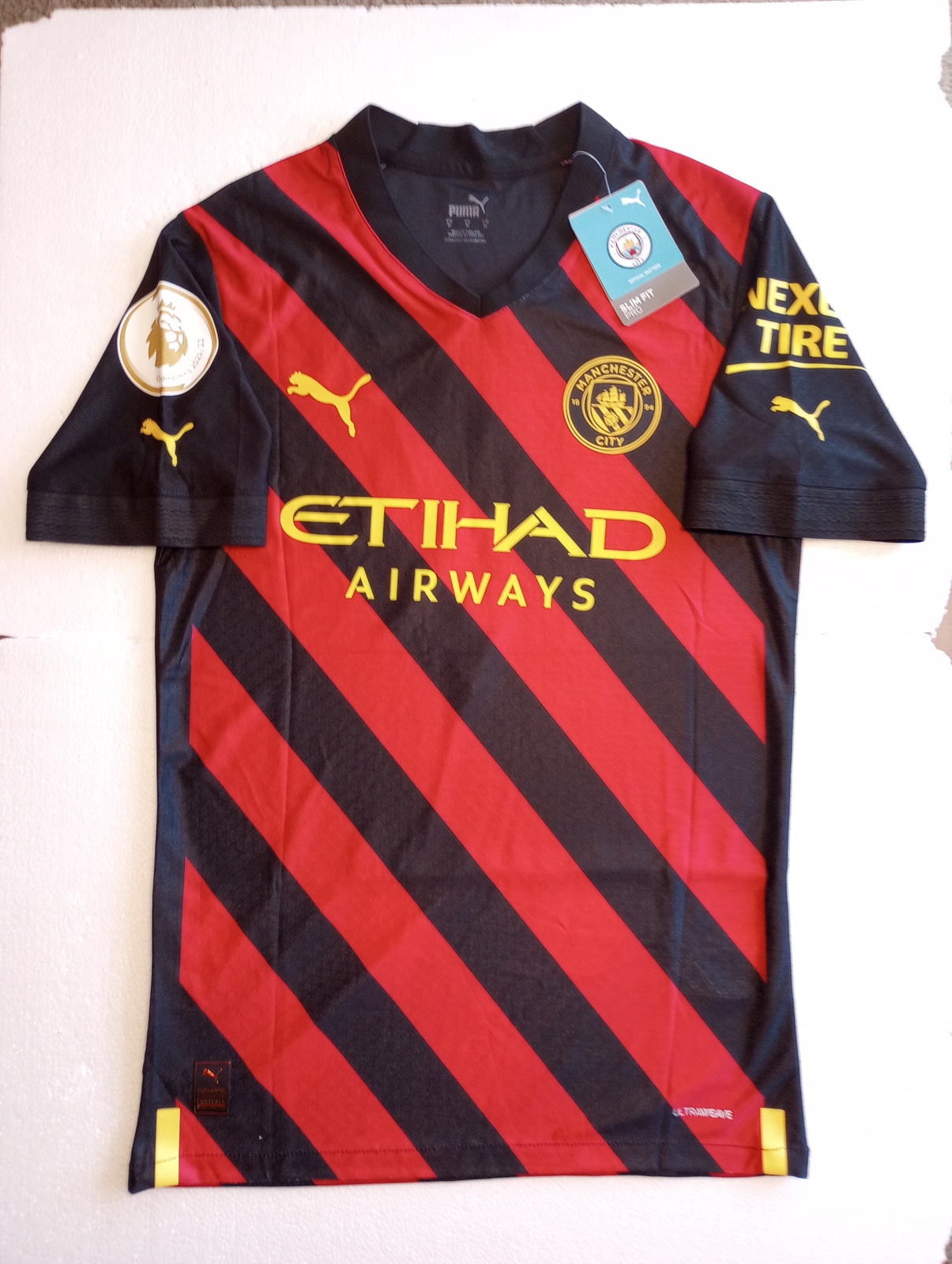 Kevin De Bruyne Manchester City EPL Match Slim Black Away Soccer Jersey 2022-23 Item image 3