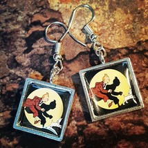 Unique! Adventures Of Tintin Earrings Cartoon Comic Belgian Snowy Vintage Retro - £7.55 GBP