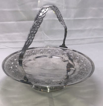 Silver Plated Wedding Flower Basket Midsilcraft Middletown Connecticut ￼... - £34.82 GBP