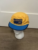 Vintage Blockbuster Video Yellow Cap Hat With Plastic Blue Visor - Fits ... - £19.65 GBP
