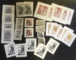 Lot of 30 Vintage Ex Libris Bookplates Ukrainian Artists - $275.00