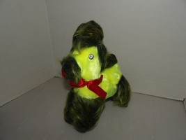 Vintge 2 Tone Green 1950&#39;s Carnival Prize Plush Poodle Dog-Jewel Rhinest... - £31.56 GBP