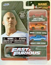 NEW Jada 31124 Fast &amp; Furious 3-Pack Hollywood Rides Die-Cast Vehicles Wave 3 - £10.33 GBP