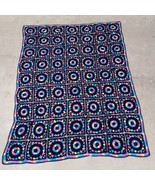 Granny Square Blanket Black Neon Multicolor Cottagecore 68 X 52” Roseanne - $651.25 MXN
