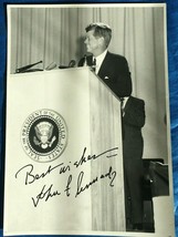 1963 John F Kennedy Photo 8x6 JFK Best Wishes Laramie Wyoming No COA Mes... - £175.90 GBP