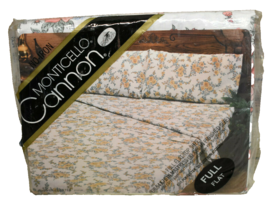 Vtg NIP Monticello Cannon Flower Cluster Cotton Blend Full Flat Top Sheet - £13.25 GBP