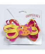 NWT COPPER KEY GOLDFISH PINK YELLOW ORANGE RIBBON  HAIRBOW  FISH NEW - $3.95