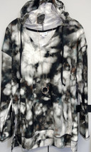 NWT LuLaRoe Large Black White Gray Brown Green Tie Dye ELIZA Long Sleeve... - £35.25 GBP