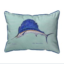 Betsy Drake Sailfish Extra Large 20 X 24 Indoor Outdoor Blue Pillow - £55.38 GBP