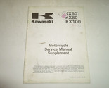 1989 Kawasaki KX60 KX80 KX100 Moto Service Manuel Supplément Vitrail OEM - $11.94