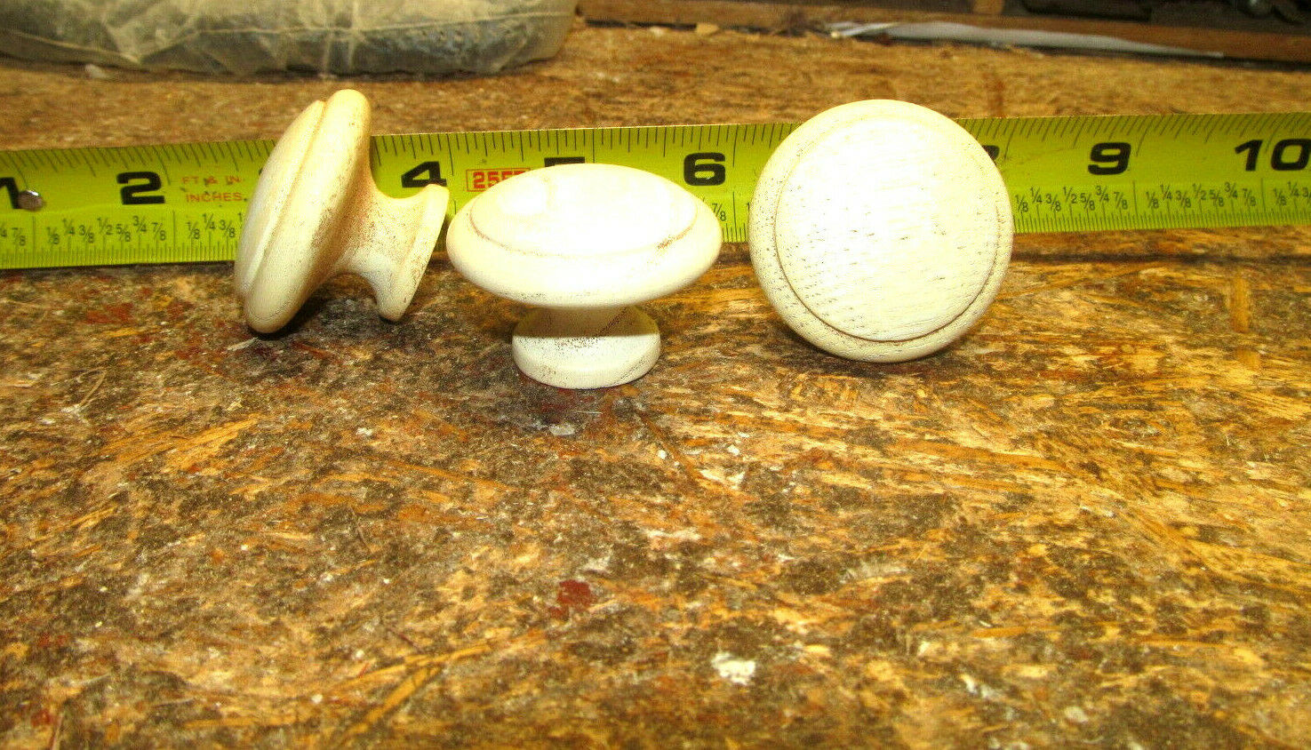 TWENTY-FIVE (25) PIECES FACTORY NEW ASH FINISHED WOOD CABINET KNOBS / PU... - $19.75