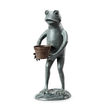 SPI Aluminum Helpful Garden Frog Planter Holder - £144.03 GBP