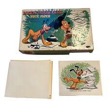 VTG 1950's Mickey Mouse Club Note Paper Cards Envelopes Original Box - $23.56