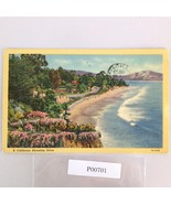 A Santa Barbara California Shoreline Drive 1940s Linen Postcard 1950 CA PC - €11,01 EUR