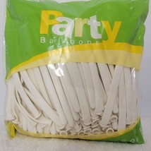 100 Sealed Pack Of Long White Magical Party Sculpting Balloons - Birthday - £7.13 GBP