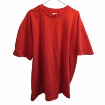 Vtg Anvil Blank Shirt Men&#39;s 3X Orange Single Stitch USA Made 90s USA - £34.12 GBP