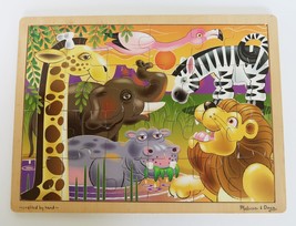 Melissa &amp; Doug wooden jigsaw board puzzle African Animals - £15.71 GBP