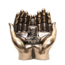 buddha figure resin Blessing Double Hand Magnetic Attachment 5 inches - £127.39 GBP