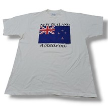 Vintage Le Pays International Shirt Size Large New Zealand Aotearoa Flag Graphic - £30.96 GBP