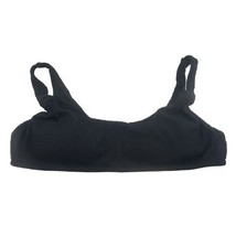 J Crew Scrunchie Knotted Bikini Top Black Scoop Neck Plus Size 3X BH481 New - $17.07