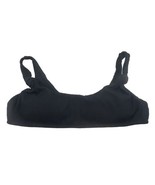 J Crew Scrunchie Knotted Bikini Top Black Scoop Neck Plus Size 3X BH481 New - €14,82 EUR