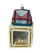 Golden Gate Bridge Christmas Ornament Glass Vtg Figurine Poland Impuls Box Xmas - £22.16 GBP