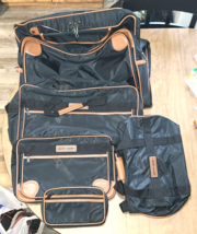 PIERRE CARDIN 5 Piece Black &amp; Brown Classy Travel Luggage Business Casua... - £56.37 GBP