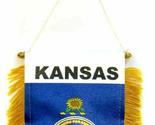 K&#39;s Novelties State of Kansas Mini Flag 4&quot;x6&quot; Window Banner w/Suction Cup - £2.26 GBP