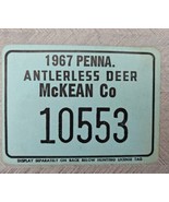 1967 Antlerless Deer 10553 McKean Co Cardboard Hunting License Pennsylvania - £20.38 GBP