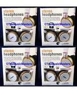 Set of 4 Lightweight Adjustable STEREO HEADPHONES Tablet Phone MP3 Audio... - £14.93 GBP