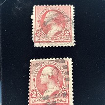 US Postage Stamp George Washington Two Cent 2¢ Red Stamp 1847-1907 Very Rare - £11.67 GBP