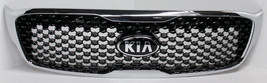 New Grille For 16-18 Kia Sorento Upper Chrome Shell Gloss Black Insert w/Camera - £325.44 GBP