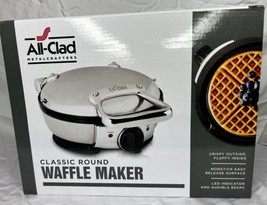 All-Clad Classic Round Waffle Maker Stainless Steel 800 Watt NEW IN BOX - £151.59 GBP