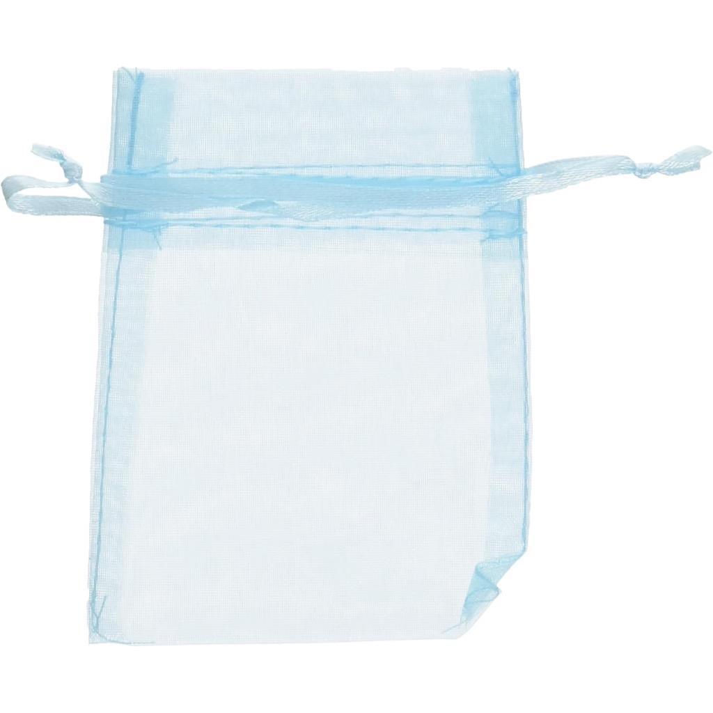 Wedding Blue Party Favor Organza Bags Amscan 24 Pieces 4&quot;H x 3&quot;W - $3.95