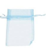 Wedding Blue Party Favor Organza Bags Amscan 24 Pieces 4&quot;H x 3&quot;W - $3.95