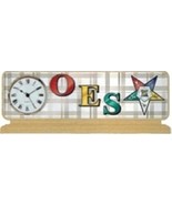 Order of the Eastern Star Wood Desktop Clock Domed Desktop Clock - $53.90