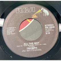 Triumph All the Way Battle Cry 45 RPM Vinyl Record Hard Rock Single - £6.29 GBP