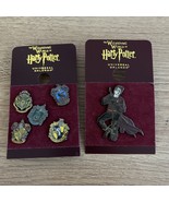 Wizarding World 1 Teeny Crest Pin Set &amp; 1 Quidditch Harry Potter Broom P... - £48.00 GBP