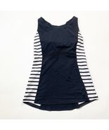 Athleta Womens Tank Black Size S White Stripe Racerback Activewear Top - $199.27 MXN