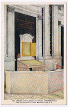 Postcard Shrine Of Declaration Of Independence &amp; Constitution Washington DC - $2.96