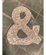 8&quot; X 7&quot; Wooden &quot;&amp;&quot; Sequin Signs *NEW/Sealed Corner Wear In Package* k2 - $13.99 CAD