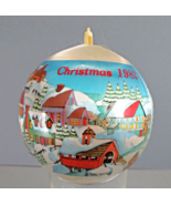 VTG General Foam Plastics Ornament Christmas 1983 Satin Ball w / Winter ... - $18.51