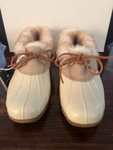 SPERRY Saltwater 1-Eye Women&#39;s Fur Duck Boots Ivory - Size 11 - £49.03 GBP