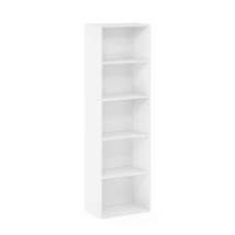 White 5-Tier Furinno Luder Bookcase/Book/Storage. - $1,024.82 MXN