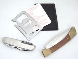 Pocket Knife Lot 2 Knives 1 Multipurpose Survival Tool Ox-Bou Auctions - £11.27 GBP