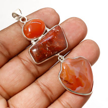 Carnelian Red Jasper Gemstone Handmade Fashion Pendant Jewelry 3.10&quot; SA 9971 - £4.84 GBP