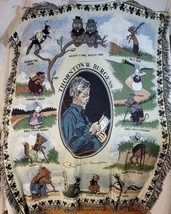 Vintage Thornton Burgess Throw Blanket Characters 44&quot;x61&quot; - £44.29 GBP