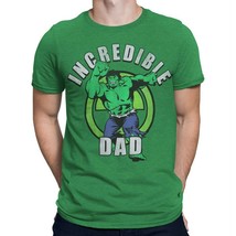 The Hulk Incredible Dad Men&#39;s T-Shirt Heather Green - £25.78 GBP+